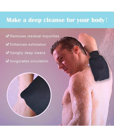 KDK Exfoliating Bath Gloves Loofah Mitts for Women and Men - 1 Piece Black - Buy Online on GoSupps.com