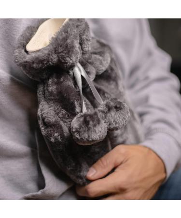 Yumaya 1.8L Hot Water Bottle with Soft Cover - Premium Natural Rubber | Comfort & Warmth for All | Ideal Birthday Gift - Gray - Buy Online on GoSupps.com