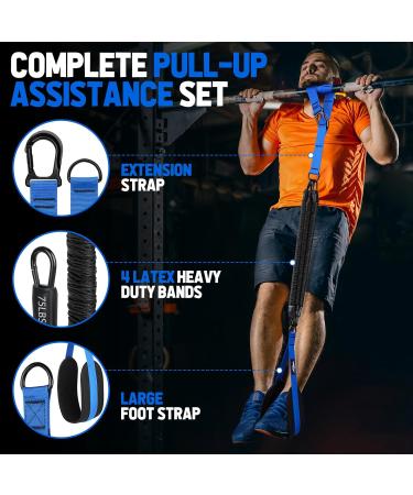 Heavy Duty Pull Up Assistance Bands | Adjustable Weight/Size with Fabric Feet Mats | Upgrade Your Strength Training - Buy Online on GoSupps.com