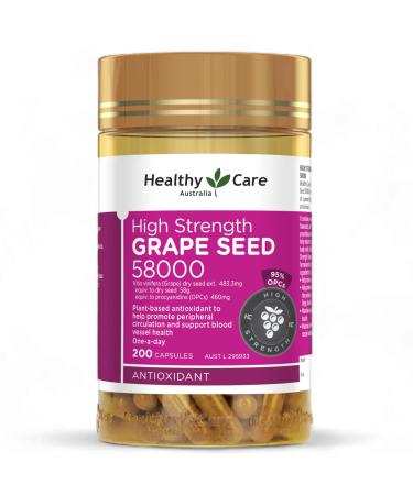 Healthy Care Grape Seed 58000 200 Capsules