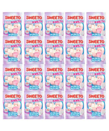 Mini Marshmallows Edible Pink and White Mini Marshmallows Halal 10X25g | FabFinds Hot Chocolate 200g (20 Pack)