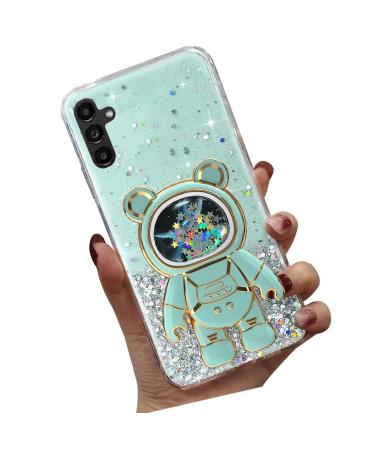 Tivenfezk Nadoli for Samsung Galaxy A14 5G Treibsand B r Astronaut Hidden Stand Shell cartoon glitter astronaut stand soft silicone bling mobile phone case.