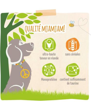 MjAMjAM - Premium Wet Dog Food - Naturally Delicious - Organic Chicken with Carrots Pack of 6 (6 x 400g) Grain Free with Extra Meat - Buy Online on GoSupps.com