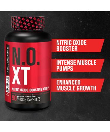 Jacked Factory Nitrosurge Pre-Workout in Blue Raspberry & N.O. XT Nitric Oxide Booster for Men & Women - Buy Online on GoSupps.com
