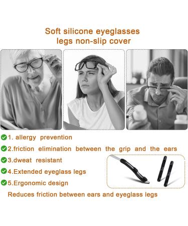 Thinp 7 Pairs Anti-Slip Silicone Glasses Ear Handles - Prevent Sliding & Enhance Comfort | Ideal for Eyewear - Buy Online on GoSupps.com