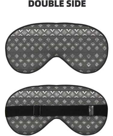 Buy Grey Tribal Double-Sided Sleep Eye Mask | Adjustable Soft Blindfold for Ultimate Light Blocking - International Shipping Available - Buy Online on GoSupps.com