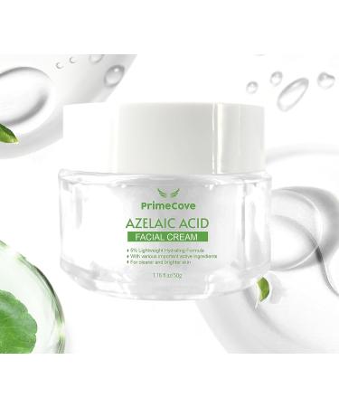 PrimeCove - 5% Azelaic Acid Facial Cream (50g) | Lightweight Hydrating Formula With Niacinamide For Clearer & Brighter Skin
