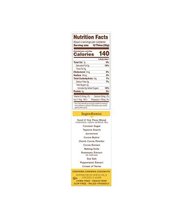 Simple Mills Sweet Thins Cookies - Mint Chocolate Flavor | Gluten-Free, Paleo Friendly Seed and Nut Flour | Healthy Snacks - 4.25 Ounce - Buy Online on GoSupps.com