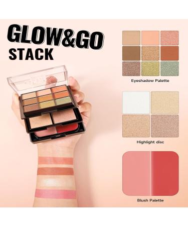 Palette de Maquillage pour Femmes | Fards Paupi res Sourciller Blush Palette Femme | Effets Satin s et Mats Cosm tiques Doux Beaut pour Soir e et Voyages # 02 - Buy Online on GoSupps.com