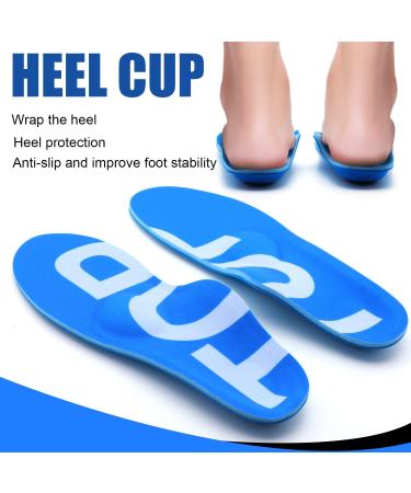 Topsole Orthopedic Insoles for Plantar Fasciitis & Flat Feet - Comfortable Shoe Inserts for Men & Women (EU 44-45 29cm) - T107B Blue - Buy Online on GoSupps.com