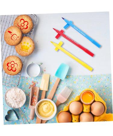 CRAFTHROU 3pcs Baking Pen Baking Coloring Pens Fine Tip Marker Pens Edible Pen Baking Coloring Marker Plastic - Buy Online on GoSupps.com
