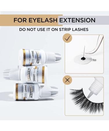 LASHVIEW 1s Extra Strong Eyelash Extension Glue 5ml - Professional Semi-Permanent Black Adhesive - Buy Online on GoSupps.com