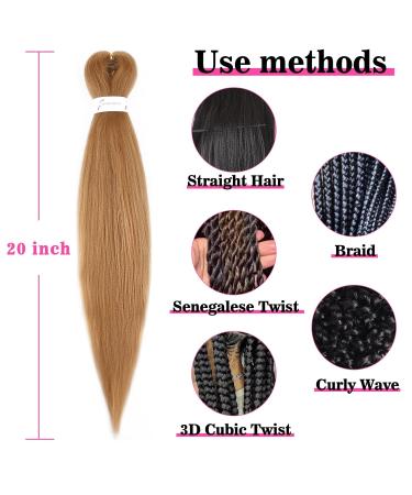 8 Bundle Pre-Stretched Lichen Hair Extensions - Professional Yaki Crochet Twist Braids - 50cm Coffee Brown - 20inch - 8 Packs/Lot - Buy Online on GoSupps.com