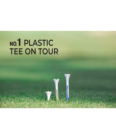Pride Professional Tee System Plastic Golf Tees - 50 Pack - 40x 3-1/4-Inch + 10x 1-1/2-Inch White Tees - Buy Online on GoSupps.com