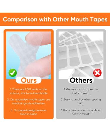 120PCS Mouth Tape for Sleeping: Anti Snoring Strips for Better Nose Breathing and Improved Night Sleep - Buy Online on GoSupps.com