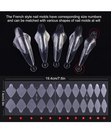 Dual Forms Nail Sticker Gel Extension Quick Building Dual Nail Forms Mould False Nail Tips Reusable Nail Molds French Manicure Tips Inner Mold Onlynery - Buy Online on GoSupps.com