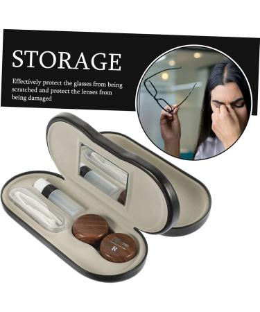 GLEAVI Dual-use Glasses Case - 4 Sets Color Mirror Box PU Leather - 15.8x7.4cm - Stylish & Durable for Eyewear International Shipping - Buy Online on GoSupps.com