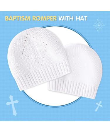 Baptism Outfits for Boys White Linen Onesie | Newborn Christening Church Jumpsuit | 0-18 Months | 3-6 Months | Summer, Fall, Winter | Coming Home Romper - Buy Online on GoSupps.com