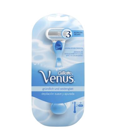 Gillette Venus Smooth Razor Women with Moisture Strip and Aloe for Skin Protection Women's Razor + 2 Razor Blades Old
