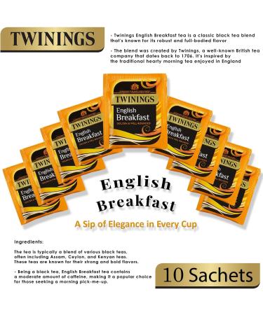 Walkers Shortbread Rounds X10 | Annas Original Almond Thins Biscuit | Meredith & Drew X5 | Twinings English Breakfast Envelope (50-Sachets) | In a Blue Luxurious Gift Hamper - Buy Online on GoSupps.com