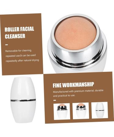 Beavorty 1pc Facial Oil Absorbing Ball Facial Massager Skin Care Tools Portable Massager Makeup Oil- Absorbing Volcanic Roller Oil Blotting Roller Facial Oil Control Roller Natural Roller 5x2.8cm White - Buy Online on GoSupps.com