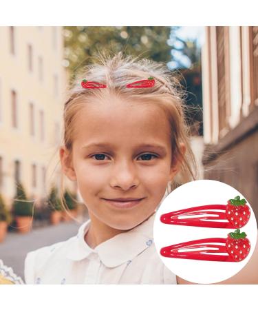 Miaija 4 Pieces Strawberry Hair Clips Cute Fruit Hairpin Sweet Bangs Hair Barrettes Red Strawberry Hair Accessories for Kids Girls Women - Buy Online on GoSupps.com