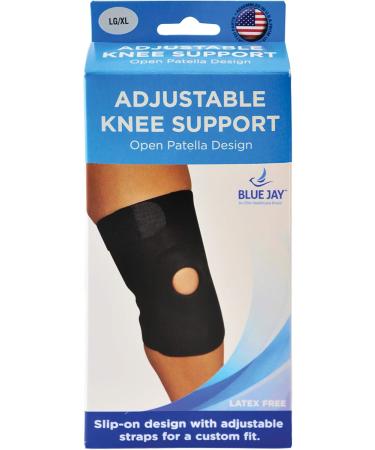 Blue Jay Elite Healthcare Slip-On Knee Support | Open Patella Stabilizers | Pain Relief | Doctor Recommended | XL Black - Buy Online on GoSupps.com