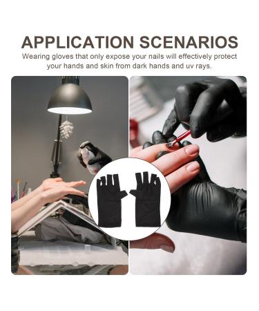 FOMIYES UV Gloves - 2 Pairs Nail Protection Gloves for Manicure | Shield Hands from UV Damage - International Shipping Available - Buy Online on GoSupps.com