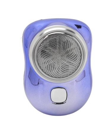 Electric Beard Trimmer Electric Beard Trimmer Automatic Portable Mesh Blade Double Ring Hair Removal for Travel (Blue)
