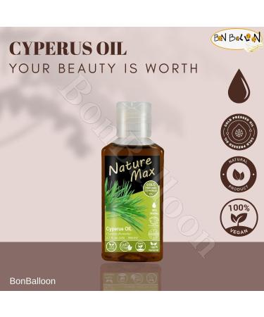 bonballoon Nature Max Cyperus Oil Natural Cold Pressed Undiluted Premium Pure For Skin Care Halal (1 Pack 2.70 oz / 80 ml)  - Buy Online on GoSupps.com