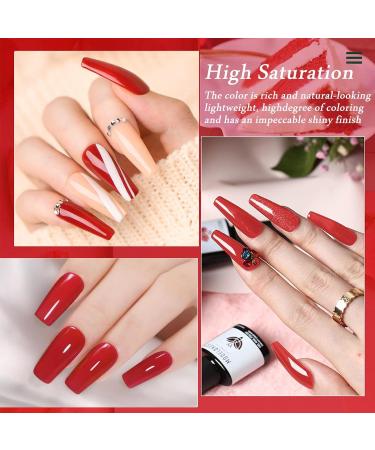 28g/box Professional Acrylic Nail French Manicure Powder Set - White, Clear, Red, Nude | HJ-NAP017 (No.7) - Buy Online on GoSupps.com