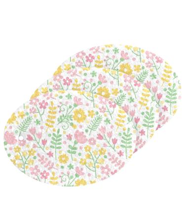 3-Pack Cleaning Kitchen Sponges Oval Spring Flowers Kitchen Cellulose Dishwashing Wood Pulp Cotton one sizex3 Spring Flowers