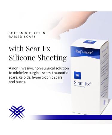 Rejuvaskin Scar Fx Silicone Sheeting - 1x12 Inch Silicone Scar Tape for Surgery Recovery - Physician Recommended for Scar Reduction - Buy Online on GoSupps.com
