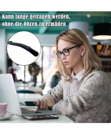 6 Pairs Silicone Anti-Slip Covers for Glasses Brackets - Black & White Rubber Accessories | Ideal Glasses Ear Hooks - Buy Online on GoSupps.com