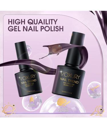 VOXURY Dark Purple Gel Nail Polish 15ml | Long-Lasting Deep Purple UV Gel Polish for DIY Nail Art | Spring Summer Soak Off Manicure Gel Polish - Buy Online on GoSupps.com