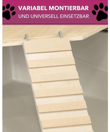 Buy Petgard Holz-Laden Wega 23 - Premium Wooden Cage Expansion & Accessories for Rodents | Durable HODE HADE for Mouse Cages - 23 x 7 x 1 cm - Buy Online on GoSupps.com
