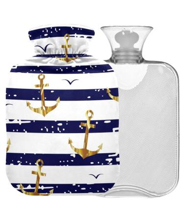 NAANLE SEAGULL GOLDEN ANCER hot water bottle with cover Transparent hot water bottle 2l Large hot hot water bottle for bed handfoot heat pain relief heat and cold therapy