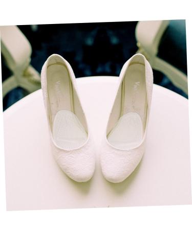 FOMIYES Self-Adhesive Heels Mat - 4 Pairs Non-Slip Half Socks for Women | Dressy Shoe Grip Pads for Comfort & Stability - White 10x7x0.8CM - Buy Online on GoSupps.com