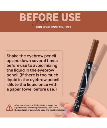 Stylo Sourcils Liquide Crayon Double Extr mit Avec 4 Pointes De Fourchette Maquillage Pour Filles Microblading Liquide Pour Les Yeux Black - Buy Online on GoSupps.com