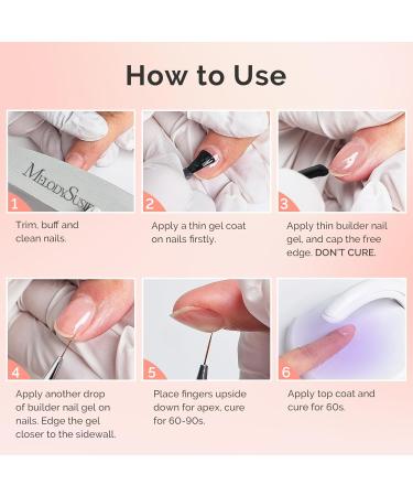 MelodySusie Builder Nail Clear Base Gel - Thickening Soak Off UV Gel for Nail Art Design | Ideal Gift for Women - Buy Online on GoSupps.com