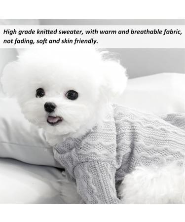 Warm Dog Sweater for Small & Medium Dogs | Cozy Winter Pet Sweater - Gray - Buy Online on GoSupps.com