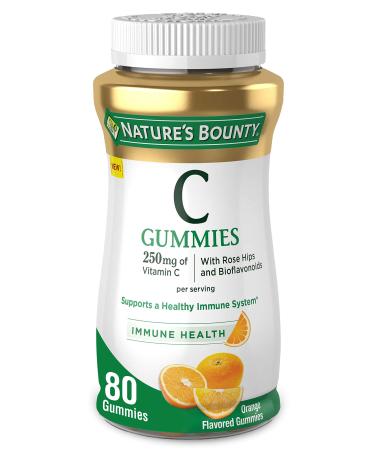 Nature's Bounty Vitamin C Gummies Orange Flavored 250 mg 80 Gummies