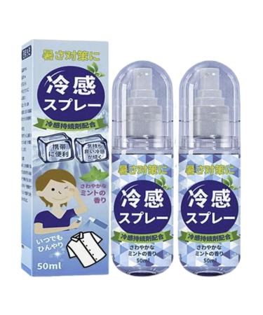 Cool Spray For Summer 2 Cooling Spray For Face And Body Peppermint Cooling Mist Cool Down Spray Long Lasting Portable Hydrating Cooling Mist Spray Hot Flash Relief Spray