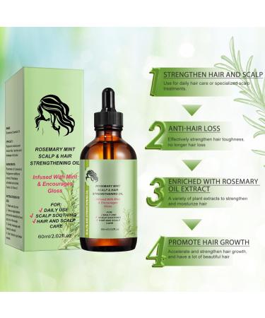 FEXPDL Rosemary Oil For Hair Growth 60ml Organics Rosemary Mint Scalp & Hair Strengthening Oil Rosemary Oil for Hair Growth Hair Growth Oil For Face Hair Care Eyelash & Eyebrow Growth Brown-1 - Buy Online on GoSupps.com