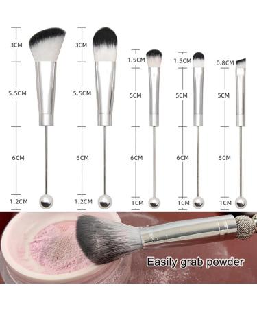 BTuregsau 6X Beadable Makeup Brushes Silicone Beads DIY Makeup Cosmetic Brushes Beaded Brushes Kit for DIY - Buy Online on GoSupps.com