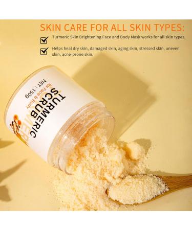 Hocossy Turmeric Body Scrub - 150ML for Acne, Dark Spots, Hyperpigmentation, and Smooth Skin - Buy Online on GoSupps.com