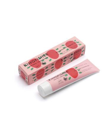 Kingfisher Kingfisher Strawberry Natural Toothpaste Fluoride-Free | Suitable for Vegetarians and Vegans | Gluten-Free and GMO-Free | 1 x 100ml Tube