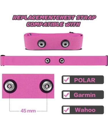 ONLYESH BRISDGURT Adjustable Elastic Replacement Belt with Heart Rate Monitor for Polar Garmin Wahoo - Pink Sports Running Gear - Buy Online on GoSupps.com