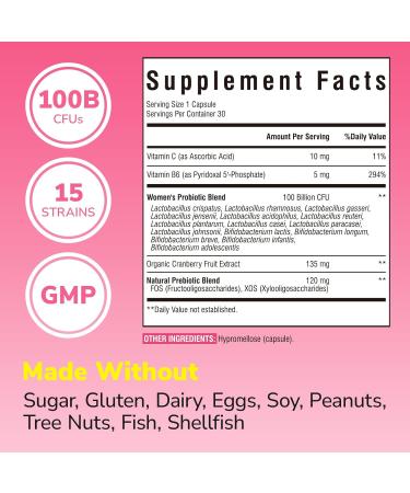 Vitalibre Probiotics for Women 100 Billion CFU 15 Strains 30 Capsules and 120 Capsules Magnesium Citrate 420mg with Vitamin D3 & B6 - Buy Online on GoSupps.com