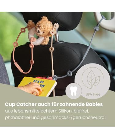 Buy Boby's Cup Catcher Baby 2 Pack | BPA-Free Stroller Toy Chain & Stretchy Cup Holder Strap | Sage/Dark Gray | Perfect Baby Accessories for Cups & Pacifiers - Buy Online on GoSupps.com